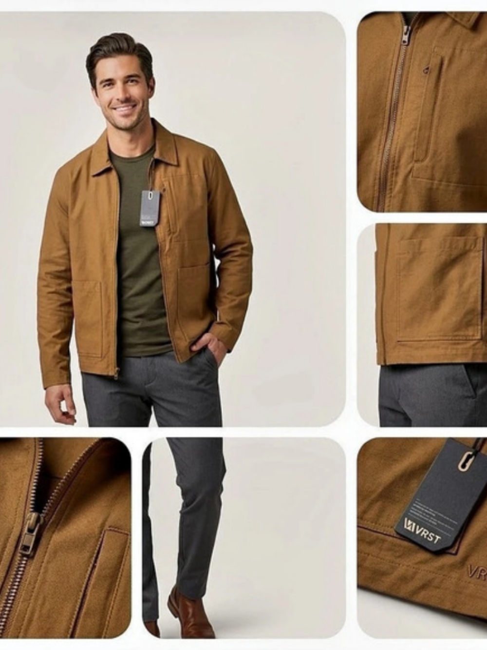 VRST Limitless Canvas Chore Jacket Tobacco Brown Medium NWT Workwear